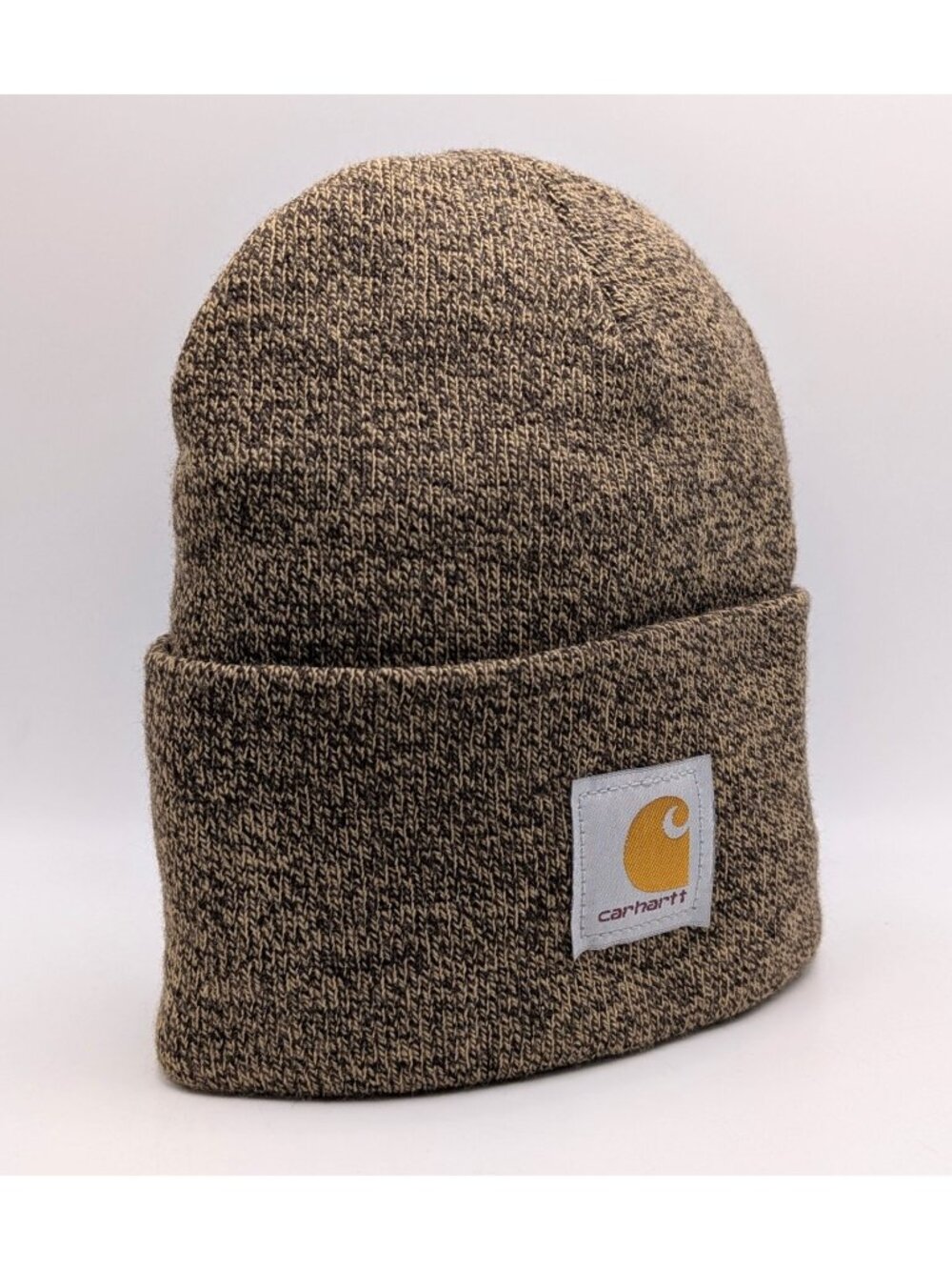 Carhartt Beanie Hat Brown Cuffed Knit Adult OSFM Unisex Winter Farm Barn Work